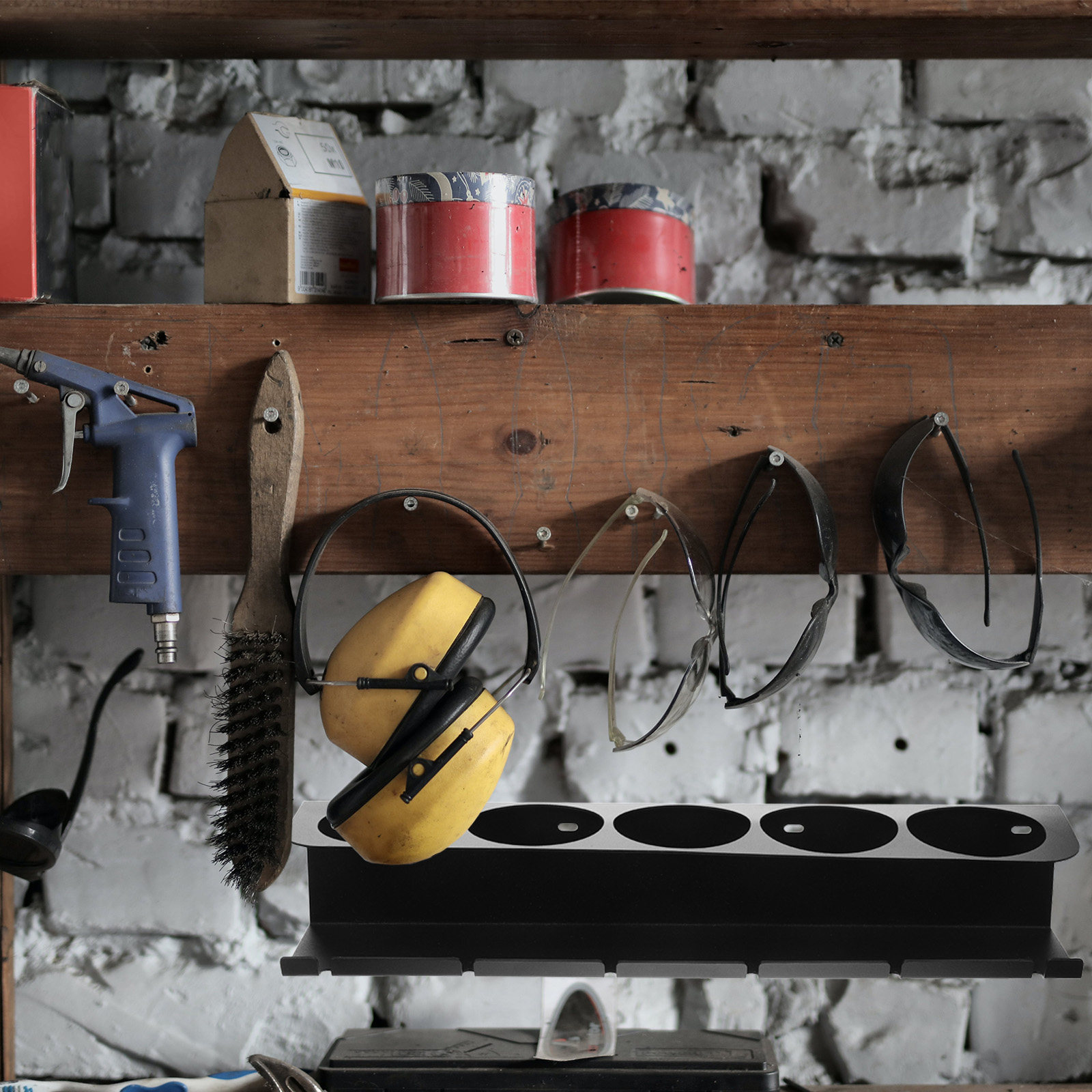 Power Tools Organizer - 1 zestaw wytrzymałego metalowego uchwytu ściennego