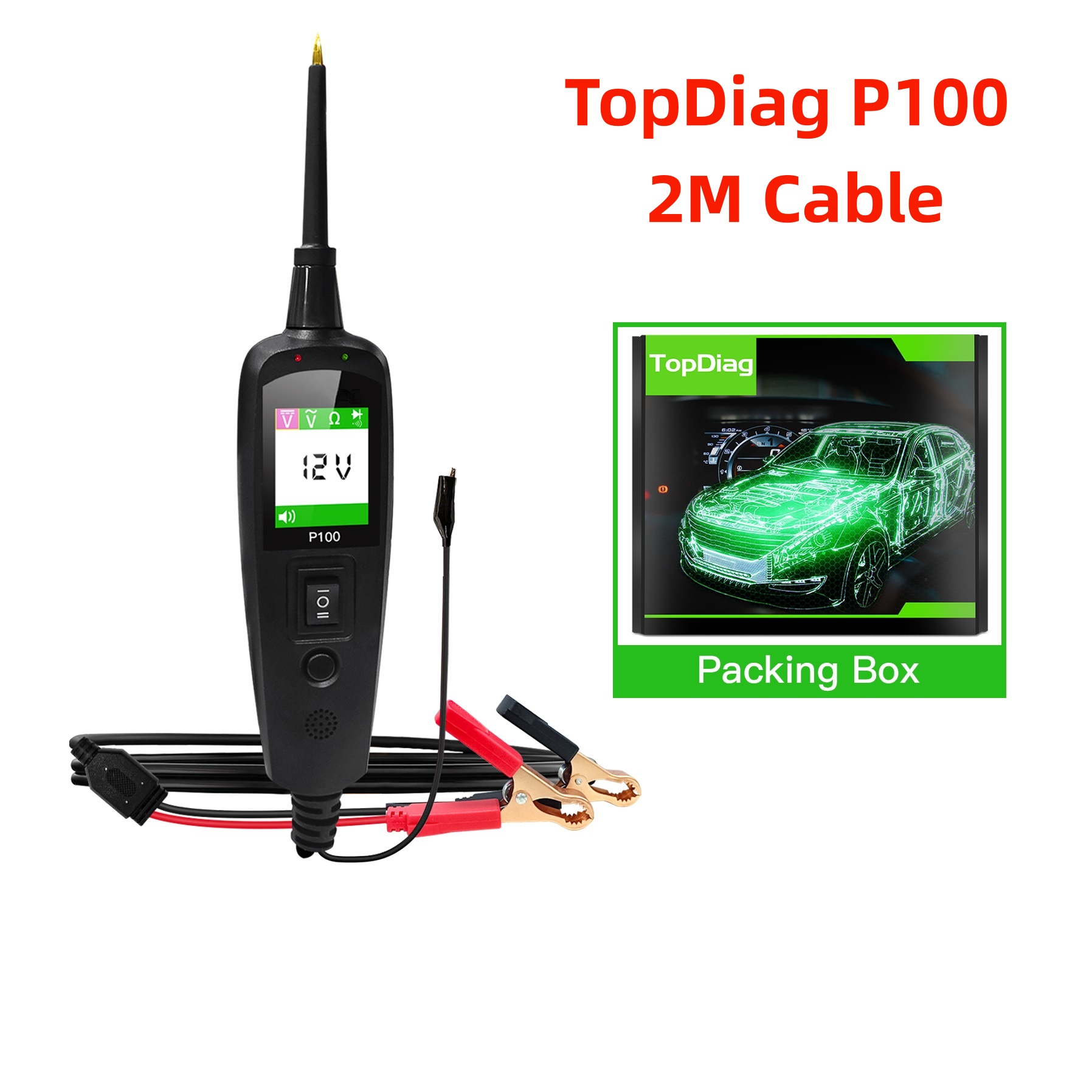 Power Tools In Automotive - TopDiag P100 2M Tester obwodów elektrycznych