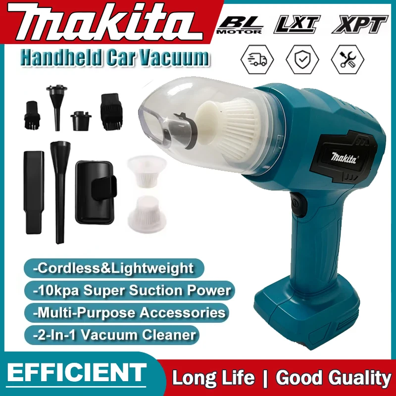 Power Tools Vacuum - Odkurzacz samochodowy akumulatorowy Makita, mini, wielofunkcyjny,