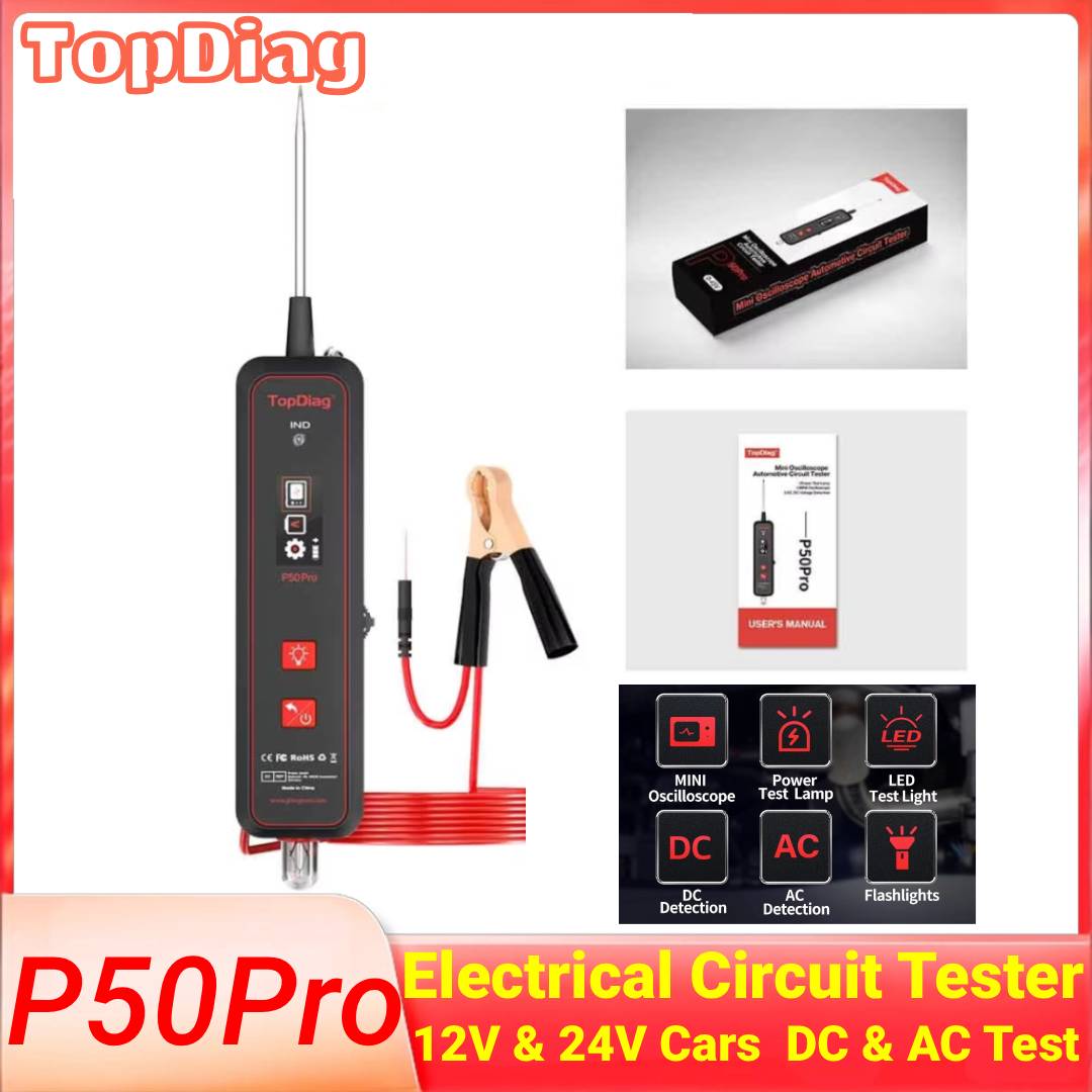 Power Tools In Automotive - Topdiag P50 Pro Tester obwodów samochodowych