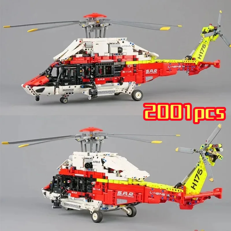 Power Tools Lego - 2001 ELEMENTÓW Techniczny Helikopter Ratunkowy Klocki