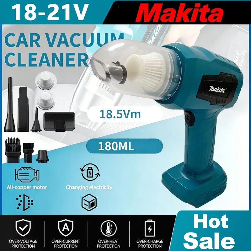 Power Tools Vacuum - Odkurzacz bezprzewodowy Makita Mini do samochodu,