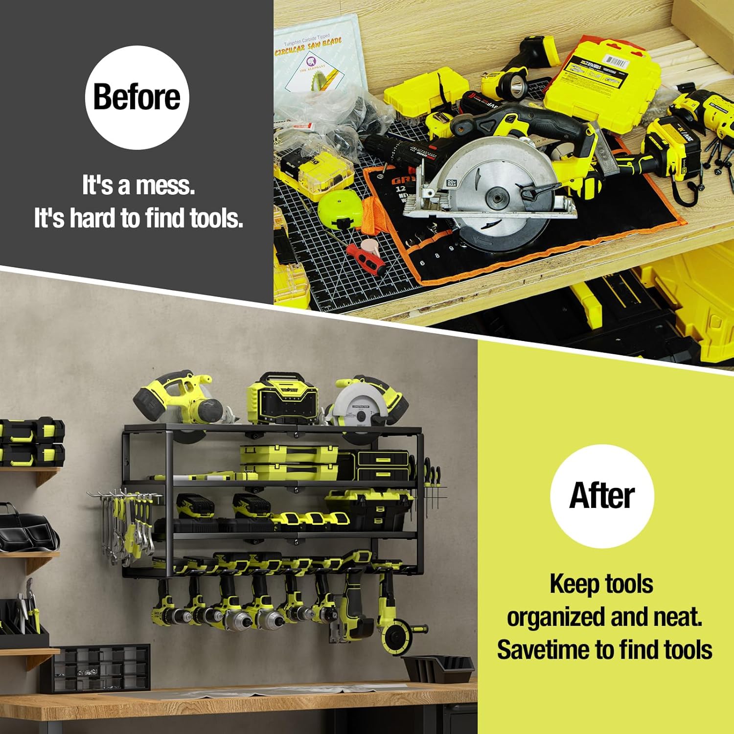 4-poziomowy ścienny organizer  – Power Tools Organizer recenzja i cena